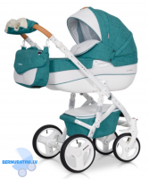 Riko Brano Luxe 03 Malachit Bērnu rati 2 vienā
