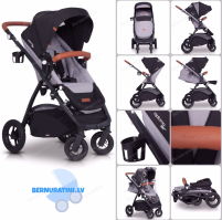EasyGo Optimo Air Grey Fox Pastaigu rati 