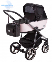 Adamex Reggio Special edition Y-839 (melna/roza - sudraba rāma) Bērnu ratiņi