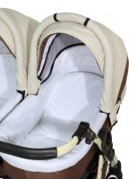 Verdi Twin col.03 (brūna) bērnu rati dvīņiemi